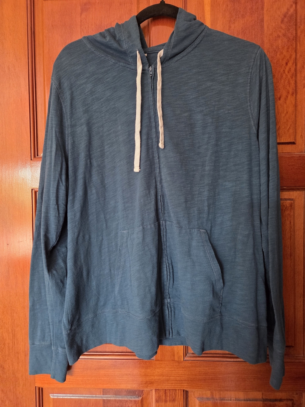 Old Navy Teal Blue Lightweight Zip Hoodie with Drawstrings